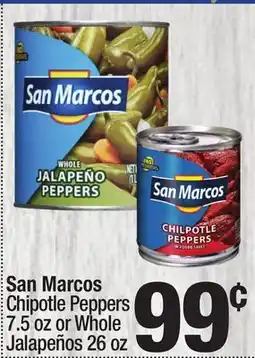 Super King Markets San Marcos Chipotle Peppers 7.5 oz or Whole Jalapeños 26 oz offer
