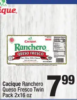 Super King Markets Cacique Ranchero Queso Fresco Twin Pack offer