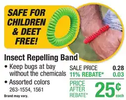 Menards Insect Repelling Band offer