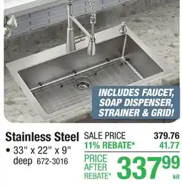 Menards Stainless Steel offer