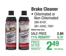 Menards Brake Cleaner offer