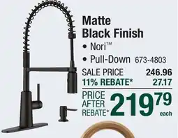 Menards Matte Black Finish offer