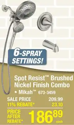 Menards Spot Resist Brushed Nickel Finish Combo offer