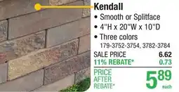 Menards Kendall Retaining Wall Blocks offer