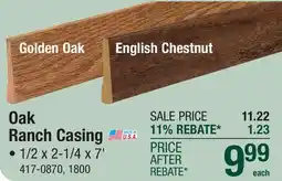 Menards Oak Ranch Casing offer