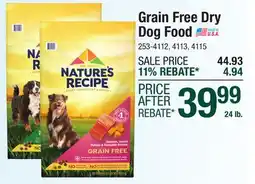Menards Grain Free Dry Dog Food offer