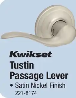 Menards Kwikset Tustin Passage Lever offer