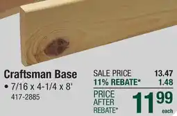 Menards Craftsman Base offer