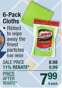 Menards 6-Pack Cloths offer