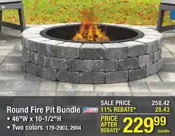 Menards Round Fire Pit Bundle offer
