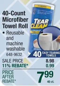 Menards 40-Count Microfiber Towel Roll offer