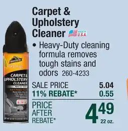 Menards Carpet & Upholstery Cleaner offer
