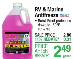 Menards RV & Marine Antifreeze offer