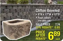 Menards Clifton Beveled Retaining Wall Blocks offer