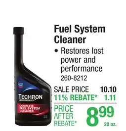 Menards Fuel System Cleaner offer