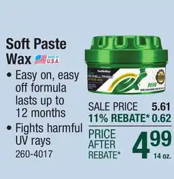 Menards Soft Paste Wax offer