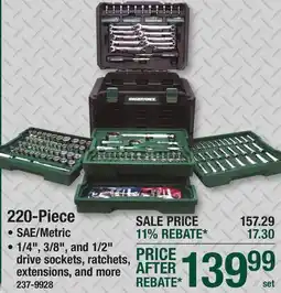 Menards 220-Piece offer
