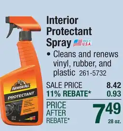 Menards Interior Protectant Spray offer