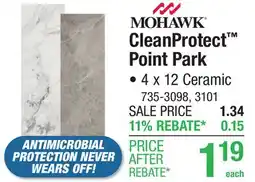 Menards MOHAWK CleanProtect Point Park offer