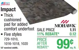 Menards Mohawk Impact offer