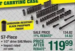 Menards Masterforce 57-Piece Mechanic's Tool Sets offer
