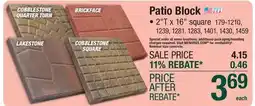 Menards Patio Block offer