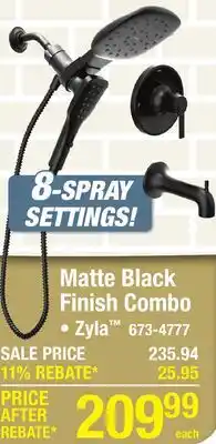 Menards Matte Black Finish Combo offer