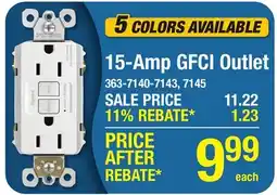 Menards 15-Amp GFCI Outlet offer