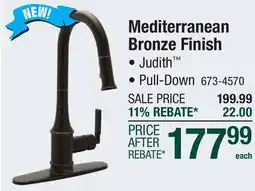 Menards Mediterranean Bronze Finish Kitchen Faucets offer