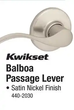 Menards Kwikset Balboa Passage Lever offer