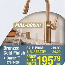 Menards Bronzed Gold Finish offer