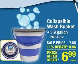 Menards Collapsible Wash Bucket offer