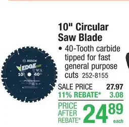Menards 10 Circular Saw Blade offer