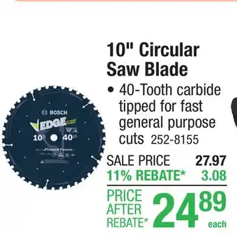 Menards 10 Circular Saw Blade offer
