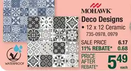 Menards Mohawk Deco Designs offer