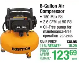 Menards 6-Gallon Air Compressor offer