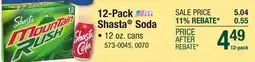 Menards 12-Pack Shasta Soda offer