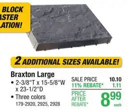 Menards Braxton Large offer