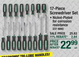 Menards 17-Piece Screwdriver Set offer