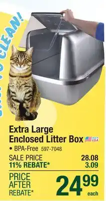 Menards Extra Large Enclosed Litter Box offer