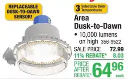 Menards Area Dusk-to-Dawn offer