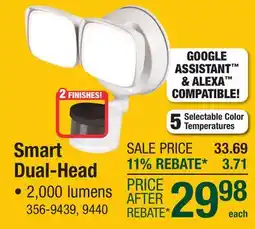 Menards Smart Dual-Head Motion Sensing LED Security Lighting offer