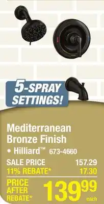 Menards Mediterranean Bronze Finish offer