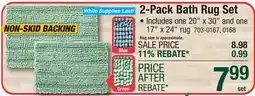 Menards 2-Pack Bath Rug Set offer