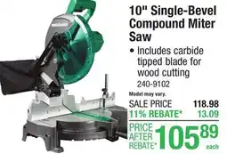 Menards 10 Single-Bevel Compound Miter Saw offer