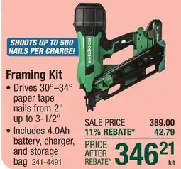 Menards Framing Kit offer