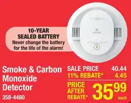 Menards Smoke & Carbon Monoxide Detector offer