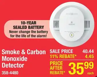 Menards Smoke & Carbon Monoxide Detector offer