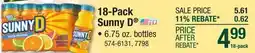 Menards 18-Pack Sunny D offer