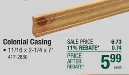 Menards Colonial Casing Ready-to-Finish Knotty Pine offer